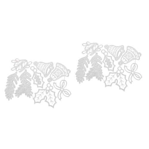 Tofficu 2 Sätze Handschneidemesserform stanzwerkzeug geburtstagsgeschenk Hochzeitskarte Blätter Stanzformen für die Kartenherstellung Prägemappen Stahl mit hohem Kohlenstoffgehalt Silver von Tofficu