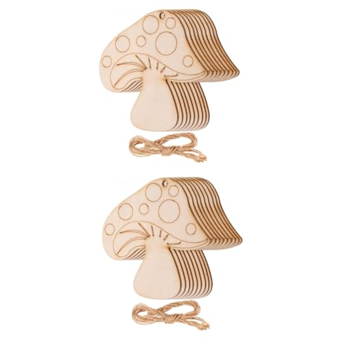 Tofficu 2 Sätze Holz Mushroom Bastelset Unbemalte Holzpilze für Diy Projekte für Erwachsene Hochzeiten Partys und Heimdekorationen von Tofficu