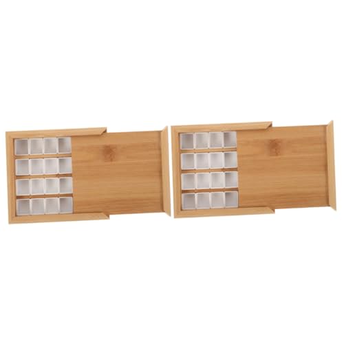 Tofficu 2 Sätze Holz Pigment Aufbewahrungsbox mit Fächern Langlebig und Leicht Tragbarer Aquarell Farbkasten mit Kunststoffdeckel Sicher für Gouache und Wasserfarben für Künstler Unterwegs Tofficu 2 Sätze Holz Pigment Aufbewahrungsbox mit Fächern Langlebig und Leicht Tragbarer Aquarell Farbkasten mit Kunststoffdeckel Sicher für Gouache und Wasserfarben für Künstler Unterwegs von Tofficu