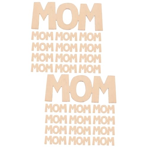 Tofficu 2 Sätze Holzhandwerk Bastelarbeiten Zum Muttertag Buchstaben Ausgeschnitten Ausfüllbare Buchstaben Papier Mama Zeichen Mama Verzierungen Füllstoffe Hölzern 15 Stücke * 2 von Tofficu