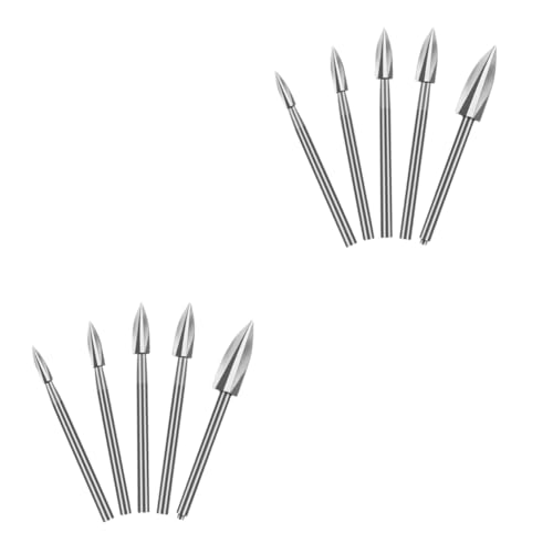 Tofficu 2 Sätze Holzschnitzbohrer Schnitzwerkzeuge Holzschnitzerei Holzbearbeitung Drill -kit Schnitzel-kit Bohrhammer Holzschnitzwerkzeug Holzschnitzgrat Weißer Stahl Silber 5 Stück * 2 Tofficu 2 Sätze Holzschnitzbohrer Schnitzwerkzeuge Holzschnitzerei Holzbearbeitung Drill -kit Schnitzel-kit Bohrhammer Holzschnitzwerkzeug Holzschnitzgrat Weißer Stahl Silber 5 Stück * 2 von Tofficu