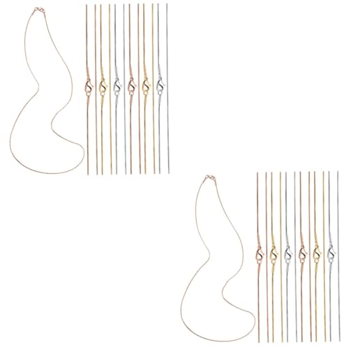 Tofficu 2 Sätze Ketten Teiliges Für Diy Schmuckherstellung Snake Chains Mit Karabinerverschlüssen Für Anhänger Und Persönliche Designs Für Jede Gelegenheit 12 Stücke * 2 Tofficu 2 Sätze Ketten Teiliges Für Diy Schmuckherstellung Snake Chains Mit Karabinerverschlüssen Für Anhänger Und Persönliche Designs Für Jede Gelegenheit 12 Stücke * 2 von Tofficu