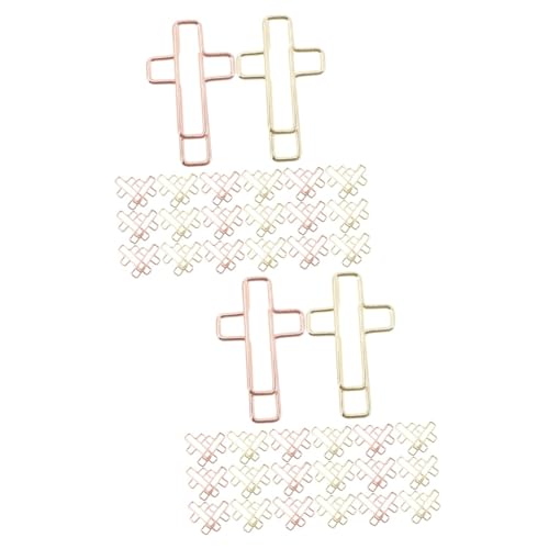 Tofficu 2 Sätze Kreuzclip Papierklemmen Bibel Büroklammern Kabelclips Rosegoldene Büroklammern Papierklammern Befestigungsclips Für Dokumente Kreuzförmige Büroklammern Eisen 100 Stück * 2 von Tofficu