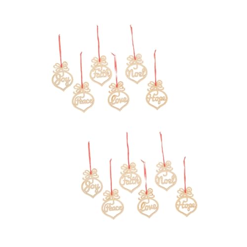 Tofficu 2 Sätze Liebesbriefe Aus Holz Leer Ausschnitte Weihnachtsschmuck Für Baum Weihnachtsbaum Klein Weihnachtskugeln Christbaumkugeln Frohe Weihnachten-tag Tür Beige 6 Stücke * 2 von Tofficu
