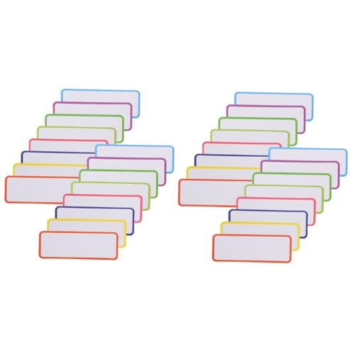 Tofficu 2 Sätze Magnetische Flexible Magnet Memo Tags Für Whiteboards Und Kühlschränke Abwischbar Und Leicht Für Büro Zuhause Und Organisation Je 54 Stück * 2 von Tofficu