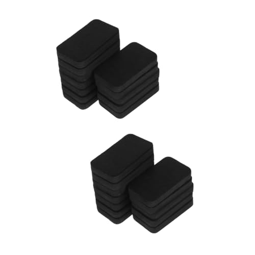 Tofficu 2 Sätze Magnetische Whiteboard-radierer Radiergummis Löschbar Whiteboard Zubehör Set Whiteboard Radierer Büro-trockenlöscher Tragbarer Trockenlöscher Magnete Black 12 Stück * 2 von Tofficu