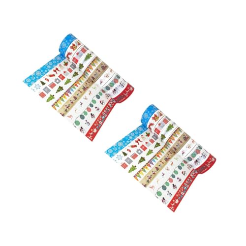 Tofficu 2 Sätze Papier Klebeband Weihnachtsdeko Scheckheft Türdeko Weihnachten Weihnachtadeko Roll Farbig Selbstklebendes Washi-tape Aufkleber Für Geschenkverpackungen 10 Rollen * 2 Tofficu 2 Sätze Papier Klebeband Weihnachtsdeko Scheckheft Türdeko Weihnachten Weihnachtadeko Roll Farbig Selbstklebendes Washi-tape Aufkleber Für Geschenkverpackungen 10 Rollen * 2 von Tofficu