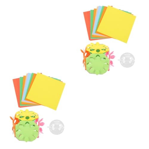 Tofficu 2 Sätze Papierschneidewerkzeug-Set Bausatz Origami-Papier-Kit Kit zur Papierherstellung Handwerk Bastelsets Ausschneidepapier-Set Origami -Papier Bastelpapier von Tofficu