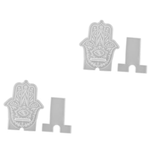 Tofficu 2 Sätze Phone Stand Silikonform Diy Epoxidharz Gießform für Handyhalterung Basteln mit Einzigartigen Designs für Büro und Mehr von Tofficu
