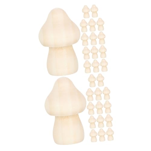 Tofficu 2 Sätze Pilz-ornament Aus Holz Klein Schlafzimmer Mit Pilzdekor Dekoration Hütte Gartenpilze Szene Unvollendete Pilzornamente Holzhandwerk Pilzform Holz Hölzern Khaki 15 Stück * 2 von Tofficu