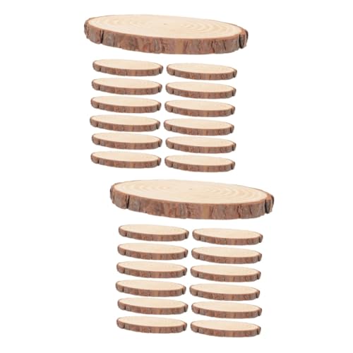 Tofficu 2 Sätze Runde Holzscheiben Unbehandelte Naturholzscheiben Für Diy Handwerk Basteln Dekoration Vielseitig Einsetzbar Für Kerzenhalter Und Kunstprojekte 20 Stück * 2 von Tofficu