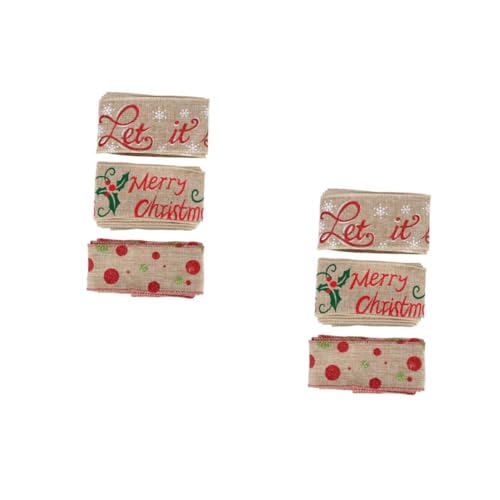 Tofficu 2 Sätze Sackleinenband Ribbon Bandfeile Weihnacjtsdeko Xmas Decoration Weihnachtsdekorationen Weihnachtsband Partydekoration Handwerk Geschenkverpackungsband Leinen- 3 Stücke * 2 Tofficu 2 Sätze Sackleinenband Ribbon Bandfeile Weihnacjtsdeko Xmas Decoration Weihnachtsdekorationen Weihnachtsband Partydekoration Handwerk Geschenkverpackungsband Leinen- 3 Stücke * 2 von Tofficu