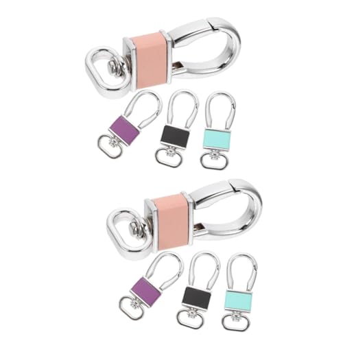 Tofficu 2 Sätze Schlüsselanhänger Pocket Clip Car Keychain Schlüsselschnalle Halter Schlüsselringe Portmonee Herren Karabinerhaken Aus Metall Schlüsselhaken Aus Metall Leder 4 Stücke * 2 von Tofficu