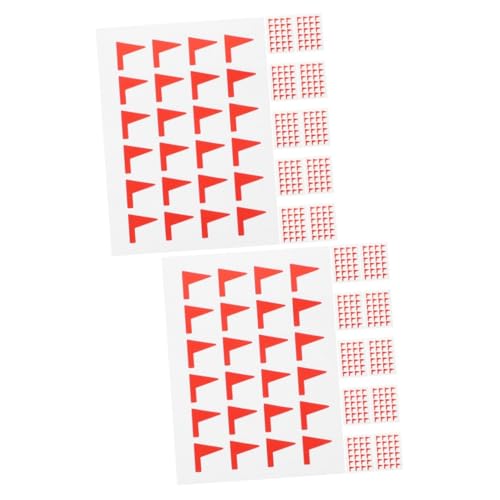 Tofficu 2 Sätze Selbstklebende Klassifikationsaufkleber Rote Flaggen Für Büro Schule Und Zuhause Ablösbare Markierungssticker Für Einfache Organisation Und Beschriftung 288 Stück * 2 von Tofficu