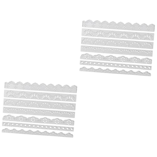 Tofficu 2 Sätze Spitze Sterben Bastelmesser Spitzenstanzungen Stanzteile Für Scrapbooking Schnitte Handwerk Schneiden Sterben Scrapbooking-stanzformen Kohlenstoffstahl Silver 7 Stück * 2 von Tofficu