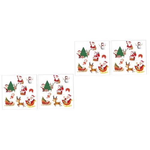 Tofficu 2 Sätze Sublimationsaufkleber Weihnachtsdekoration Flecken Überweisen Weihnachtspatch Für Kleid Weihnachtsapplikation Unschmelzbar Aufnäher Für Jacken Hitze Party Abs 2 Blätter * 2 von Tofficu