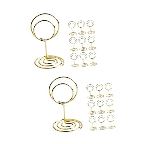 Tofficu 2 Sätze Tischkartenhalter Aus Metall Runde Foto Clip Für Hochzeiten Jubiläen Und Partys Stabiler Kartenhalter Für Memo Und Namensschilder 10 Stück * 2 von Tofficu