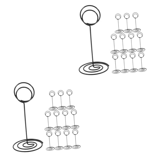 Tofficu 2 Sätze Tischkartenhalter Aus Platzkartenhalter Für Hochzeiten Partys Und Stabiler Fotohalter Mit Rundem Sockel Für Notizen Und Menükarten 12 Stücke * 2 von Tofficu