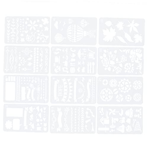 Tofficu 2 Sätze Vorlagen Malen Bastelvorlagen Handwerkliche Schablonen Scrapbook-dekoration Handgemachte Dekoration Vorlagen Zum Zeichnen Von Blumen Lustige Malvorlagen Weiß 12 Stück * 2 Tofficu 2 Sätze Vorlagen Malen Bastelvorlagen Handwerkliche Schablonen Scrapbook-dekoration Handgemachte Dekoration Vorlagen Zum Zeichnen Von Blumen Lustige Malvorlagen Weiß 12 Stück * 2 von Tofficu