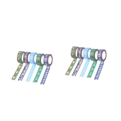 Tofficu 2 Sätze Washi-tape-aufkleber Papier Weihnachtsmotiv Weihnachten Weihnachts Washi Tape Diy Washi Tape Für Weihnachten Washi -klebeband Diy Washi Tapes 5 Rollen * 2 von Tofficu
