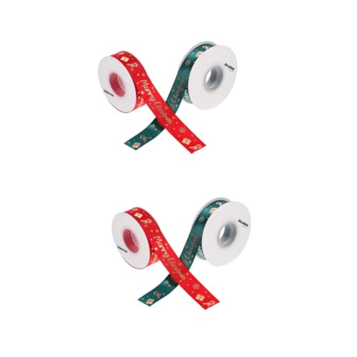 Tofficu 2 Sätze Weihnachtsband Weihnachtsdekorationen Weihnachtsbaumtopper Girlande Grün Bögen Ribbon Weihnachts Band Festivalband Band Zum Verpacken Von Geschenken Polyester 2 Rollen * 2 Tofficu 2 Sätze Weihnachtsband Weihnachtsdekorationen Weihnachtsbaumtopper Girlande Grün Bögen Ribbon Weihnachts Band Festivalband Band Zum Verpacken Von Geschenken Polyester 2 Rollen * 2 von Tofficu