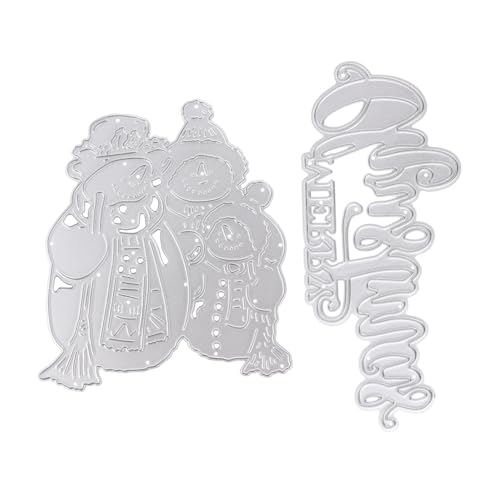 Tofficu 2 Sätze Weihnachtssterben Groß Prägen Schneiden Party Weihnachtsschablonen Gießform Weihnachten Stanzformen Schablone Stirbt Scrapbooking Machen Kohlenstoffstahl Silver 2 Stück * 2 von Tofficu