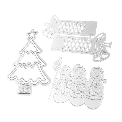 Tofficu 2 Sätze Weihnachtssterben Scheckheft Scrapbbok Dekoweihnachten Wihnachtsdeko Decoratiuni Craciun Schablonen Präge Stirbt Handwerk Stanzformen Kohlenstoffstahl Silver 3 Stück * 2 von Tofficu