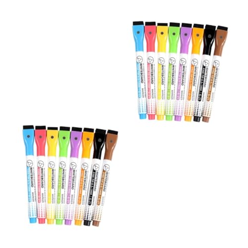 Tofficu 2 Sätze Whiteboard Marker Magnetische Abwischbare Stifte Für Whiteboards Und Metalloberflächen Farbvielfalt Für Kreatives Schreiben Und Zeichnen Wasserbasierte Für 8 Stücke * 2 von Tofficu
