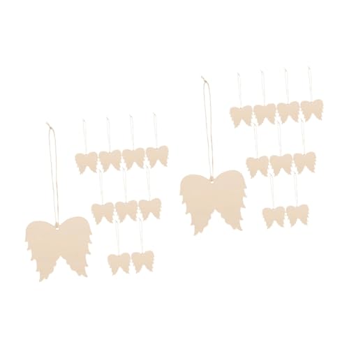 Tofficu 2 Sets Engelsflügel Anhänger Party Material Form Dekorieren Aufhängen Schlicht Mini Bastelarbeit Unbehandeltes Holz Holztafel Blanke Schlüsselanhänger Lesezeichen von Tofficu