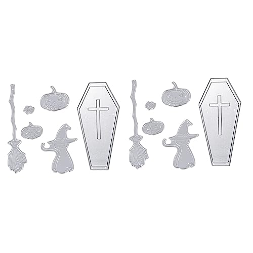 Tofficu 2 Sets Halloween O Laternen Vorlage Splice Spanplatten Basteln Metallbearbeitung Scrapbook Papier Kartenherstellung Zubehör Lesezeichen Metall Stanzformen Schablone von Tofficu