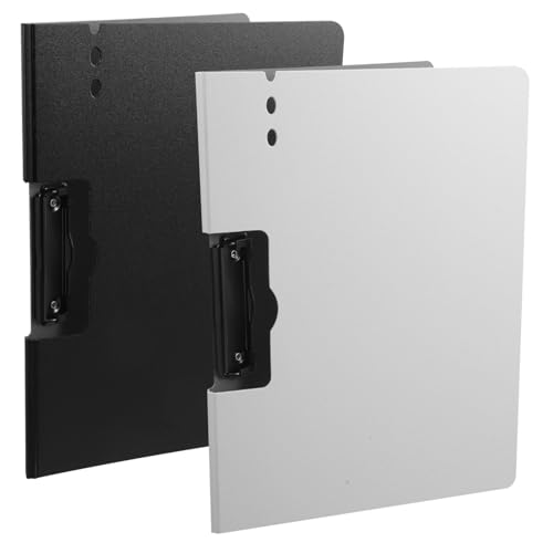 Tofficu 2 Stück Aktenordner mit Metallclip Wasserdichter und Staubdichter Dokumentenhalter für Büro und Schule Starke Klemmen für Optimale Organisation von Tofficu