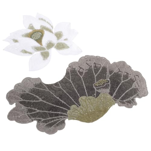 Tofficu 2 Stück Bestickte Blüten Aufbügler Patches Hohe Dichte Blumen Bügelflicken für Jacken Hosen Rucksäcke DIY Kleidung Dekoration Lochabdeckung Einfach zu Nähen von Tofficu