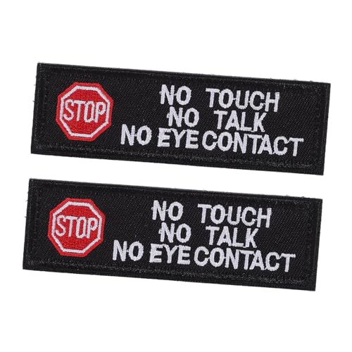 Tofficu 2 Stück Bestickte Hundepatches Do Not Pet No Touch Identifikationspatches für Servicehunde Klettpatches für Hundegeschirre Komfortabel und Einfach Anzubringen von Tofficu