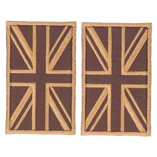 Tofficu 2 Stück Bestickter Uk Flaggen Aufnäher aus Atmungsaktivem Stoff Dekorative Patches für Kleidung Rucksäcke Jacken und Outdoor Britisches Design mit Befestigungssystem von Tofficu
