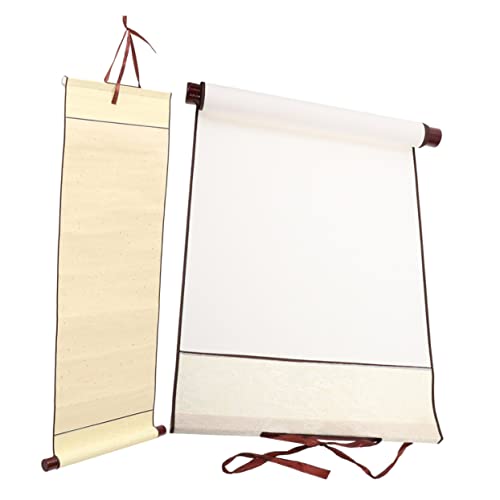 Tofficu 2 Stück Blanko Kalligrafie Papierrollen für Malerei Chinesische Xuan Papier Schriftrollen zum Aufhängen für Kalligrafie und Aquarellkunst Tofficu 2 Stück Blanko Kalligrafie Papierrollen für Malerei Chinesische Xuan Papier Schriftrollen zum Aufhängen für Kalligrafie und Aquarellkunst von Tofficu