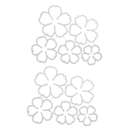 Tofficu 2 Stück Blumenmetallform Kranz Mini-Papierblumen-Stanzformen Basteln Flora cutter messser nakirimesser bastelset werkzeug Schimmel für Fotoalben dekorative Papierstanzformen Eisen von Tofficu
