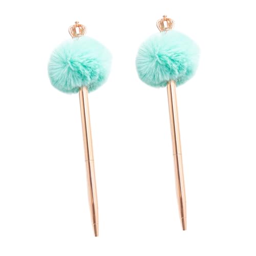 Tofficu 2 Stück Crown Kugelschreiber mit Flauschigem Pompom Blaue Metallkugelschreiber für Schüler Kreative und Leichte Schreibstifte Glattes Schreiben Tofficu 2 Stück Crown Kugelschreiber mit Flauschigem Pompom Blaue Metallkugelschreiber für Schüler Kreative und Leichte Schreibstifte Glattes Schreiben von Tofficu