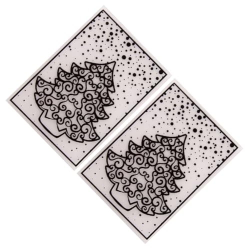 Tofficu 2 Stück DIY Prägeschablonen Kunststoff Baum Design Embossing Folder für Scrapbooking Album Dekoration Basteln Papier Stanzen Stanzschablone Langlebig Robust von Tofficu