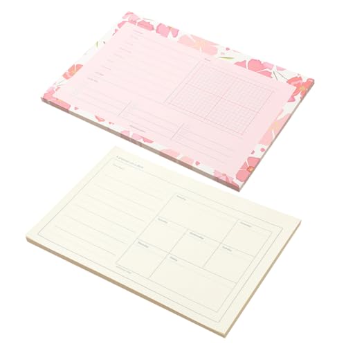 Tofficu 2 Stück Elegante Wochenplaner Notizbuch Tagesplanung Notizblock für Büro Terminkalender Notizbuch für Wichtige Gedanken und Notizen von Tofficu