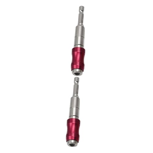 Tofficu 2 Stück Elektrische Bohrverbindung freigeben Schlüssel Bithalter verlängern Bohrerhalter Magnethalter für Bit-Verlängerung Schnellwechsel-Bithalter Chrom-Vanadium-Stahl rot von Tofficu