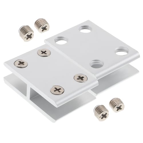 Tofficu 2 Stück Glas Klemmen Aluminiumlegierung für Rahmenlose Geländer und Glaszaun Stabile Halterung für Glasplatten Korrosionsbeständig und Langlebig für Treppengeländer und Gartenzaun von Tofficu