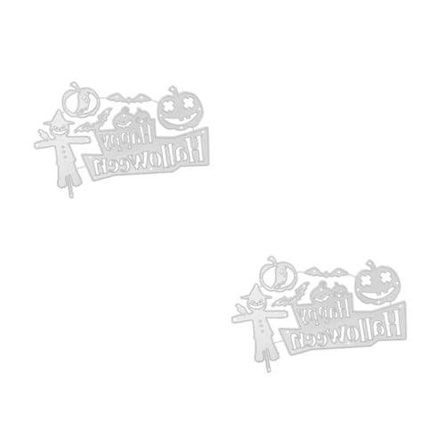 Tofficu 2 Stück Halloween-party Sterben Cutter Stanzformen Schablone Stanzteile Für Papierkarten Prägeschablonen Stirbt Schimmel Sammelalbum Stirbt Schnitte Kohlenstoffstahl Silver von Tofficu