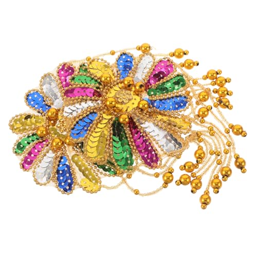 Tofficu 2 Stück Handgefertigte Goldfarbene Schulterpolster mit Pailletten und Fransen Blumen-design Langlebig für Kostüme Bühnenauftritte Cosplay und Festliche Kleidung von Tofficu