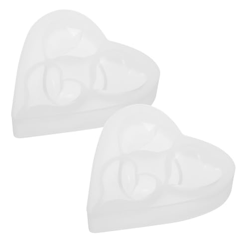 Tofficu 2 Stück Herz Silikonform für Resin Gießen Hitzebeständige Langlebige DIY Epoxidharz Form mit Glatter Oberfläche Einfache Entformung Wiederverwendbar für Bastelprojekte und von Tofficu