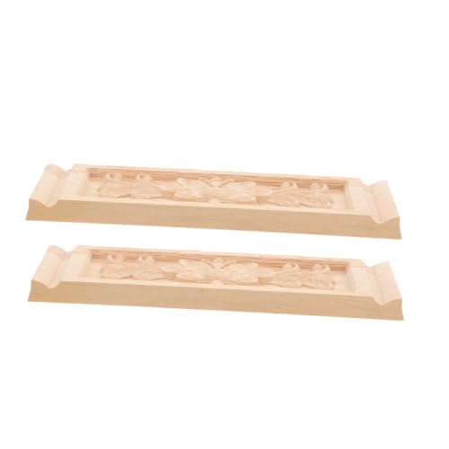 Tofficu 2 Stück Holz Applikationen Dekorative Holzornamente für Möbel Europäisches Design Einfache Montage für Schrank und Türdekoration Stilvolle Holzschnitzereien für Ihr Zuhause von Tofficu