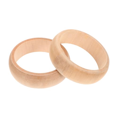 Tofficu 2 Stück Holzarmband Diy Unlackierte Holzringe für Schmuckherstellung Bastelprojekte und Handarbeiten für Jungen Tofficu 2 Stück Holzarmband Diy Unlackierte Holzringe für Schmuckherstellung Bastelprojekte und Handarbeiten für Jungen von Tofficu