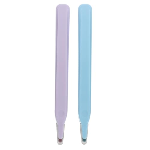 Tofficu 2 Stück Labor Sparender Robuster Heftklammerentferner aus Gummiertem Ergonomisch für Büro und Zuhause Stilvolle Hellblaue und Violette Farbkombination von Tofficu
