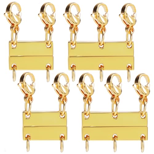 Tofficu 2 Stück Magnetische Halskette Mehrlagige Schnalle Lanyard Verschlüsse Halsketten Schichten Strang Halsketten Entwirrer Halskettenverschluss Anhängerverschluss Silber Tofficu 2 Stück Magnetische Halskette Mehrlagige Schnalle Lanyard Verschlüsse Halsketten Schichten Strang Halsketten Entwirrer Halskettenverschluss Anhängerverschluss Silber von Tofficu