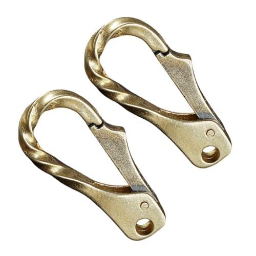 Tofficu 2 Stück Messing Lobster Verschlüsse Handgefertigte Karabinerverschlüsse für Schlüsselanhänger Haustierhalsband DIY Schmuck und Bastelprojekte Einfache Installation Robustes Design von Tofficu