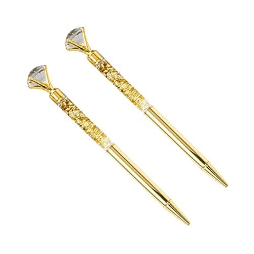 Tofficu 2 Stück Metall Kugelschreiber mit Diamant Eleganter Stift Gold für Büro und Schule Glitzerndes Design für und Feierlichkeiten Tofficu 2 Stück Metall Kugelschreiber mit Diamant Eleganter Stift Gold für Büro und Schule Glitzerndes Design für und Feierlichkeiten von Tofficu